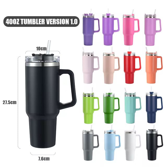 Lanphen™️ 40oz Stainless Steel Insulated Tumbler – Thermal Travel Mug with Lid & Straw