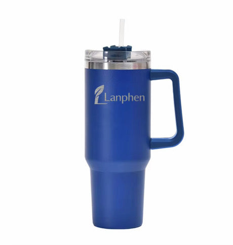 Lanphen™️ 40oz Stainless Steel Insulated Tumbler – Thermal Travel Mug with Lid & Straw